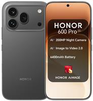 SIM Free HONOR 600 Pro 5G 512GB AI Mobile Phone - Black