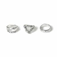 Freedom Organic Silver Rings Set - Medium