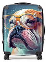 Warren Reed - Designer Bulldog Splash Art 8-Wheel Hard Suitcase - Medium