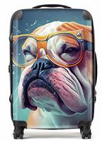 Warren Reed - Designer Bulldog Splash Art 8-Wheel Hard Suitcase - Large