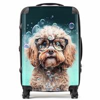 Warren Reed - Designer Cavapoo Dog Splash Art 8-Wheel Hard Suitcase - Large