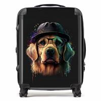 Warren Reed - Designer Golden Retriever Dog 8-Wheel Hard Suitcase - Medium