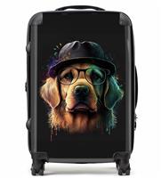 Warren Reed - Designer Golden Retriever Dog 8-Wheel Hard Suitcase - Large