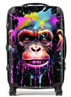 Warren Reed - Designer Monkey Face Splash Art 8-Wheel Hard Suitcase - Large