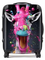 Warren Reed - Designer Splash Art Giraffe Face 8-Wheel Hard Suitcase - Medium