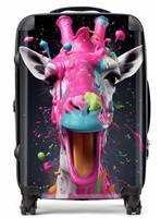 Warren Reed - Designer Splash Art Giraffe Face 8-Wheel Hard Suitcase - Large