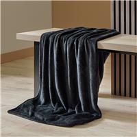 Argos Home Fleece Throw - Black - 150x125cm
