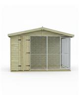 Benchmark Kennels Single Premium Wooden Dog Kennel - 10 x 4ft
