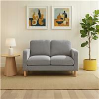 Argos Home Luna Fabric 2 Seater Sofa - Black & White