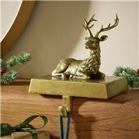 Argos Home Antique Gold Stag Stocking Hanger