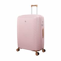 IT Luggage Continuous Expandable 8 Wheel Hard Large Suitcase - Peach