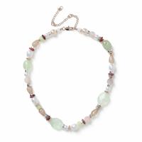 Freedom Multi Irregular Stones Beaded Necklace