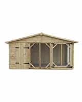 Benchmark Kennels Single Classic Wooden Dog Kennel - 10 x 4ft