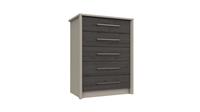 Lancaster 5 Drawer Chest - Dark Grey