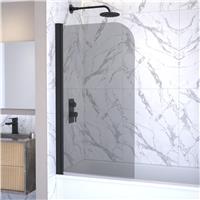 Argos Home Smoked Glass Half Frame Bathroom Screen - Black
