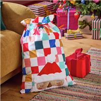 Argos Home All Over Print Santa Face Present Christmas Sack