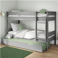Stompa Compact Detachable Bunk Bed Frame With Open Trundle - Grey