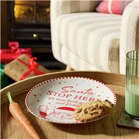 Argos Home Red Decal Ceramic Christmas Eve Plate