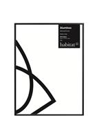 "Habitat Aluminus Black Metal Picture Frame - 12x16"""