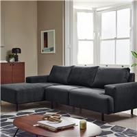 Habitat Julien Fabric Left Hand Corner Chaise Sofa - Charcoal
