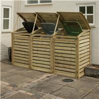 Rowlinson 3 x 240L Classic Triple Bin Store