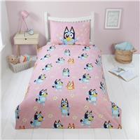 Bluey Kids Cotton Floral Pink Bedding Set - Single
