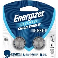 Energizer Ultimate Child Shield 2032 Lithium Coin Batteries 3V CR2032 Pack of 2