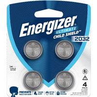 Energizer Ultimate Child Shield 2032 Lithium Coin Batteries 3V CR2032 Pack of 4