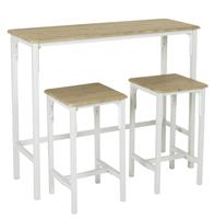 Argos Home Bolitzo Bar Set & 2 Stools - Oak & White