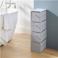 Argos Home Coastal Stripe 4 Bathroom Drawer Unit