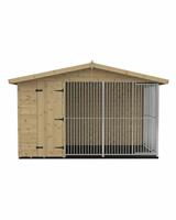 Benchmark Kennels Single Premium Wooden Dog Kennel - 12 x 4ft