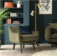 Habitat Nellie Fabric Chair - Moss Green