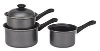 Home Essentials 3 Piece Non Stick Carbon Steel Pan Set