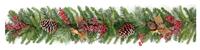Premier Decorations Berry & Cone Frosted Christmas Garland