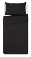 Habitat Cotton Rich 180 TC Plain Black Bedding Set - Single