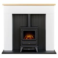 Adam Innsbruck Surround with Hudson Stove Suite-White