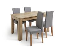 Argos Home Miami Curve Extending Table & 4 Grey Chairs