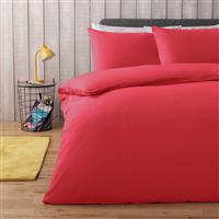 Habitat Easycare Plain Red Bedding Set - Kingsize