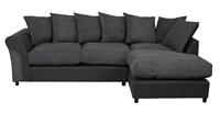 Argos Home Harry Right Hand Corner Chaise Sofa - Charcoal