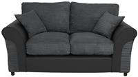 Argos Home Harry Faux Leather 2 Seater Sofa - Charcoal