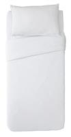 Habitat Cotton Rich 180 TC Plain White Bedding Set - Single