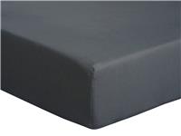 Habitat Cotton Rich 180TC Plain Charcoal Fitted Sheet-Double