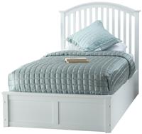 GFW Madrid Ottoman Single Wooden Bed Frame - White