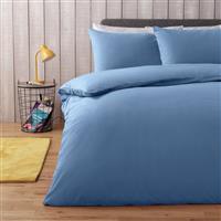 Habitat Easycare Plain Ink Blue Bedding Set - Double