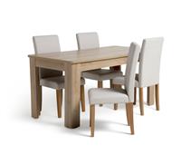 Argos Home Miami Curve Extending Table & 4 Cream Chairs