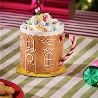 Argos Home Gingerbread House Stoneware Mug - Brown