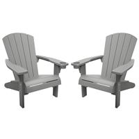 Keter Alpine Adirondack Set of 2 Resin Chair - Grey