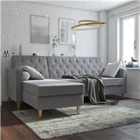 Dorel Liberty Velvet Sofa Bed - Grey