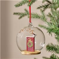 Argos Home Country Xmas 26 Letterbox in Glass Bauble Hanging Christmas Ornament