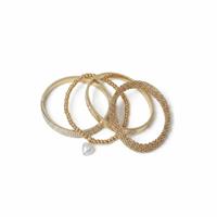 Liars & Lovers Gold Tone Mixed Bangle and Bracelet Stack - Pack of 4